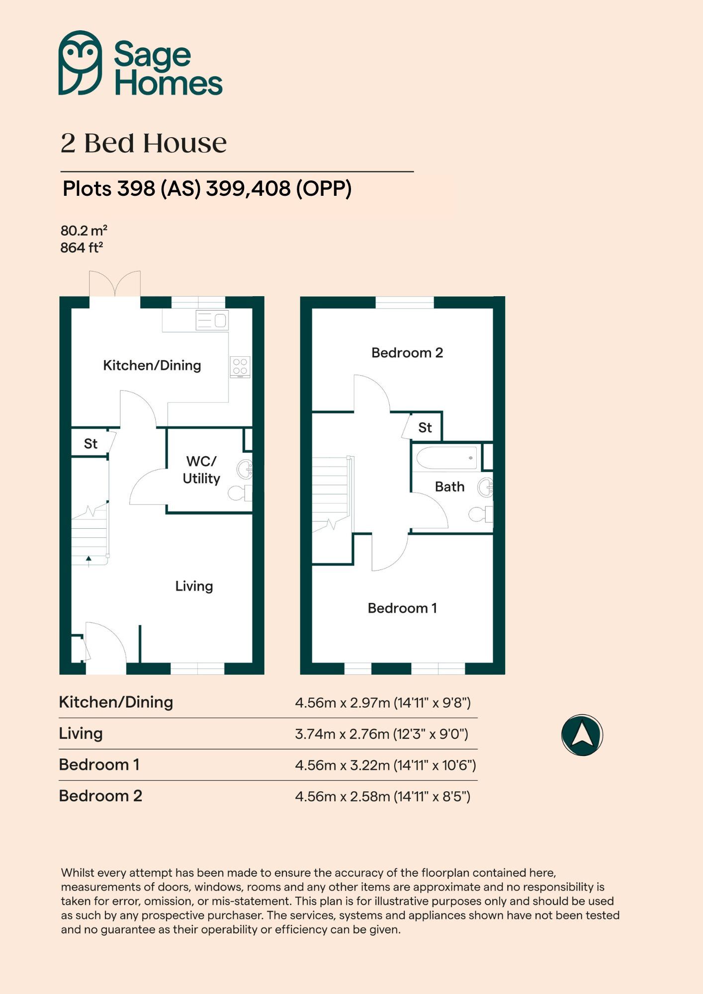 Floorplan of 2 bedroom  Property for sale, Hassocks, West Sussex, BN6