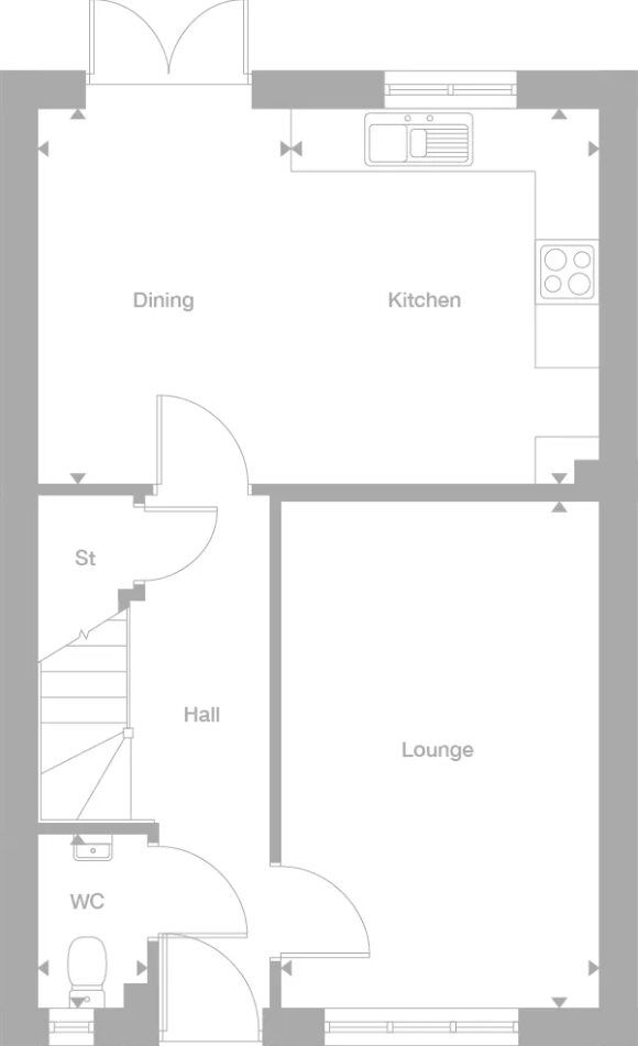 Floorplan of 3 bedroom  Property for sale, Consett, County Durham, DH8