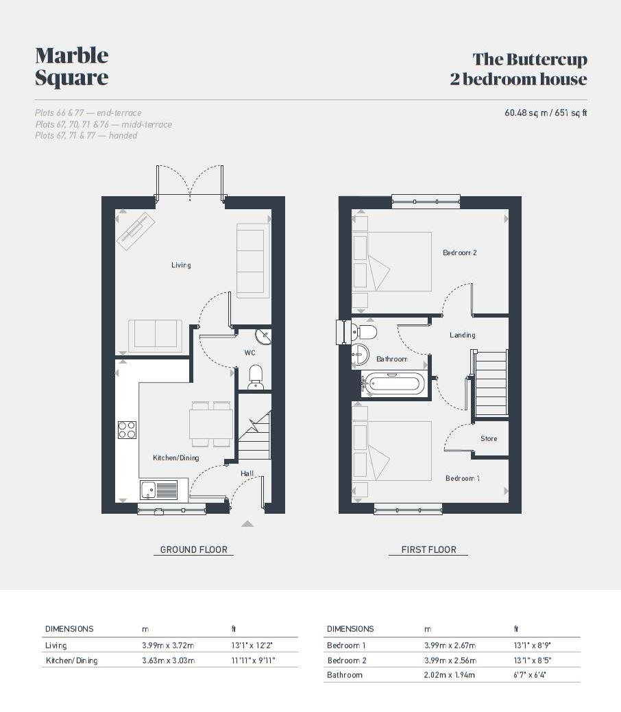 Floorplan of 2 bedroom  Property for sale, Osmaston, Derby, DE24