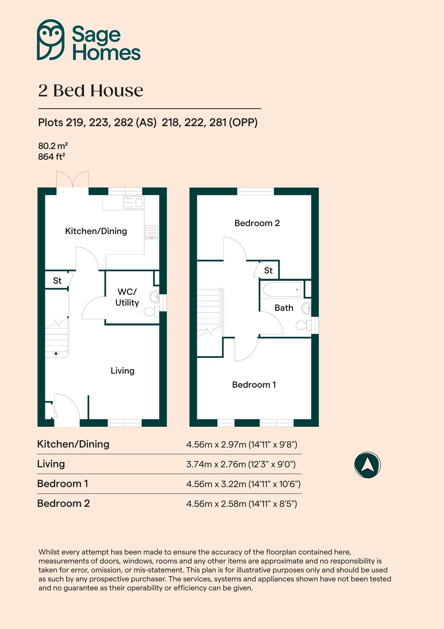 Floorplan of 2 bedroom  Property for sale, Hassocks, West Sussex, BN6