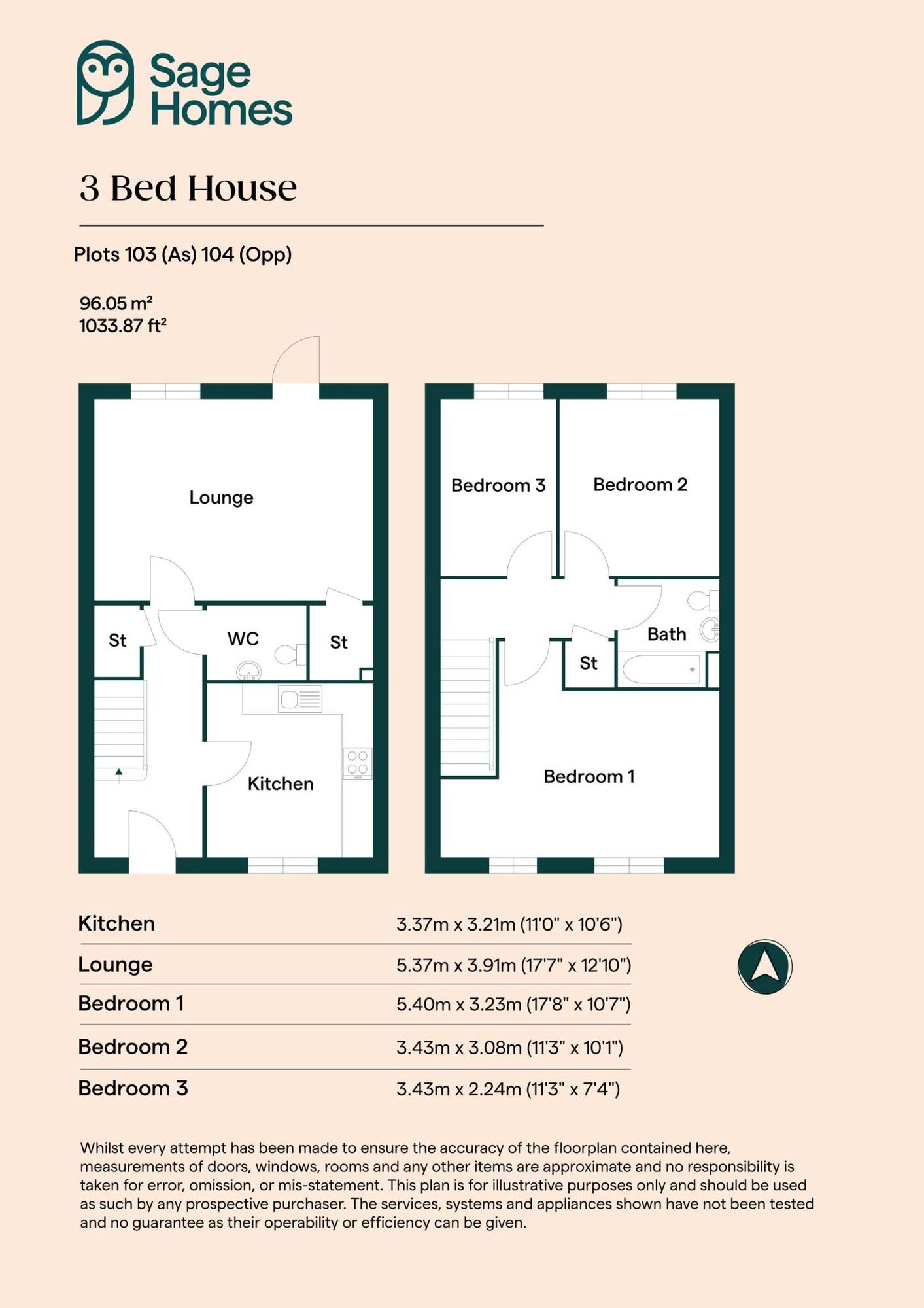 Floorplan of 3 bedroom  Property for sale, Leighton Buzzard, Bedfordshire, LU7