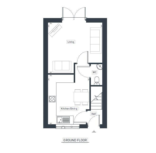 Floorplan of 2 bedroom  Property for sale, Osmaston, Derby, DE24