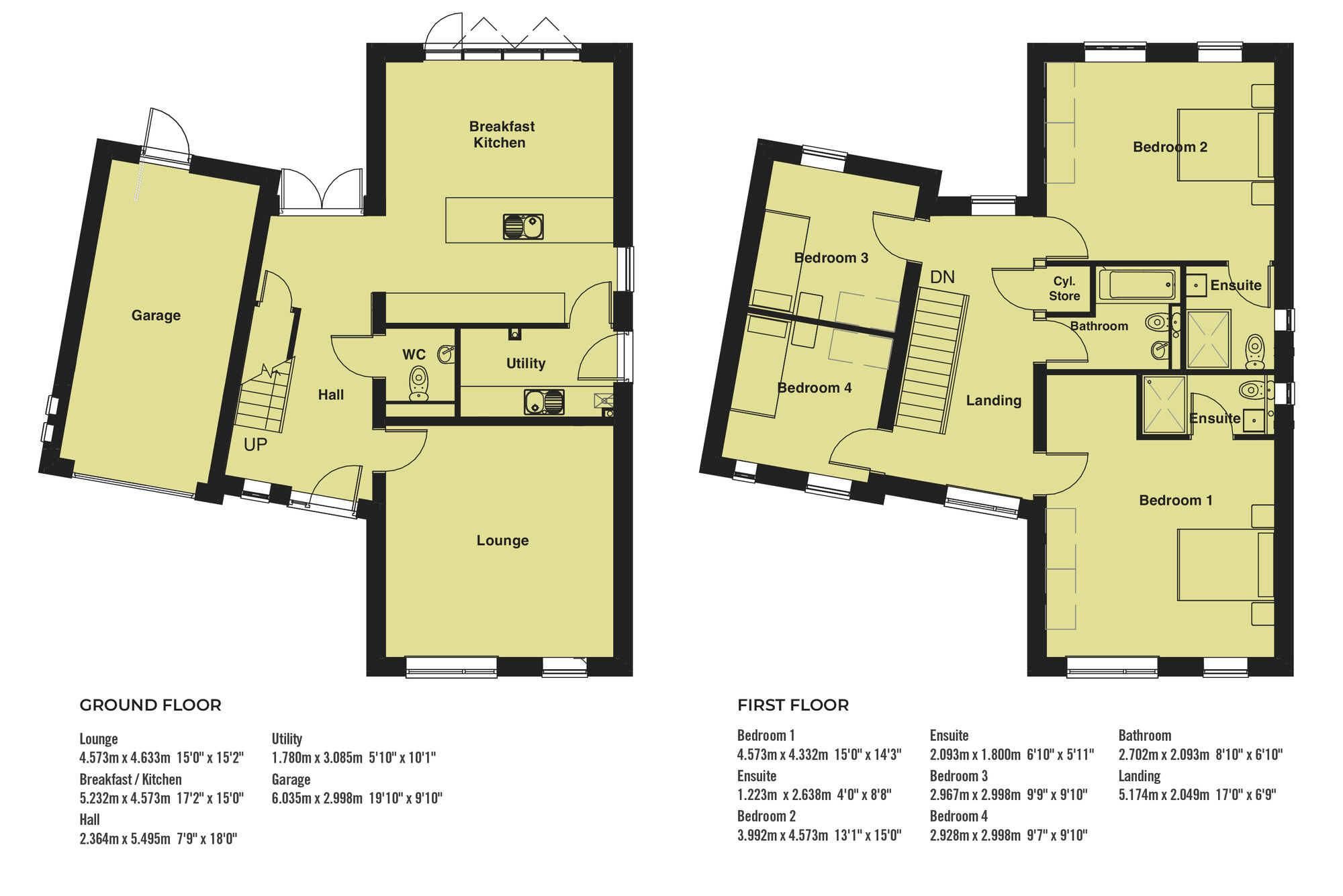 Floorplan of 4 bedroom Detached House for sale, Plot 14, The Meadows, High Leven, TS15