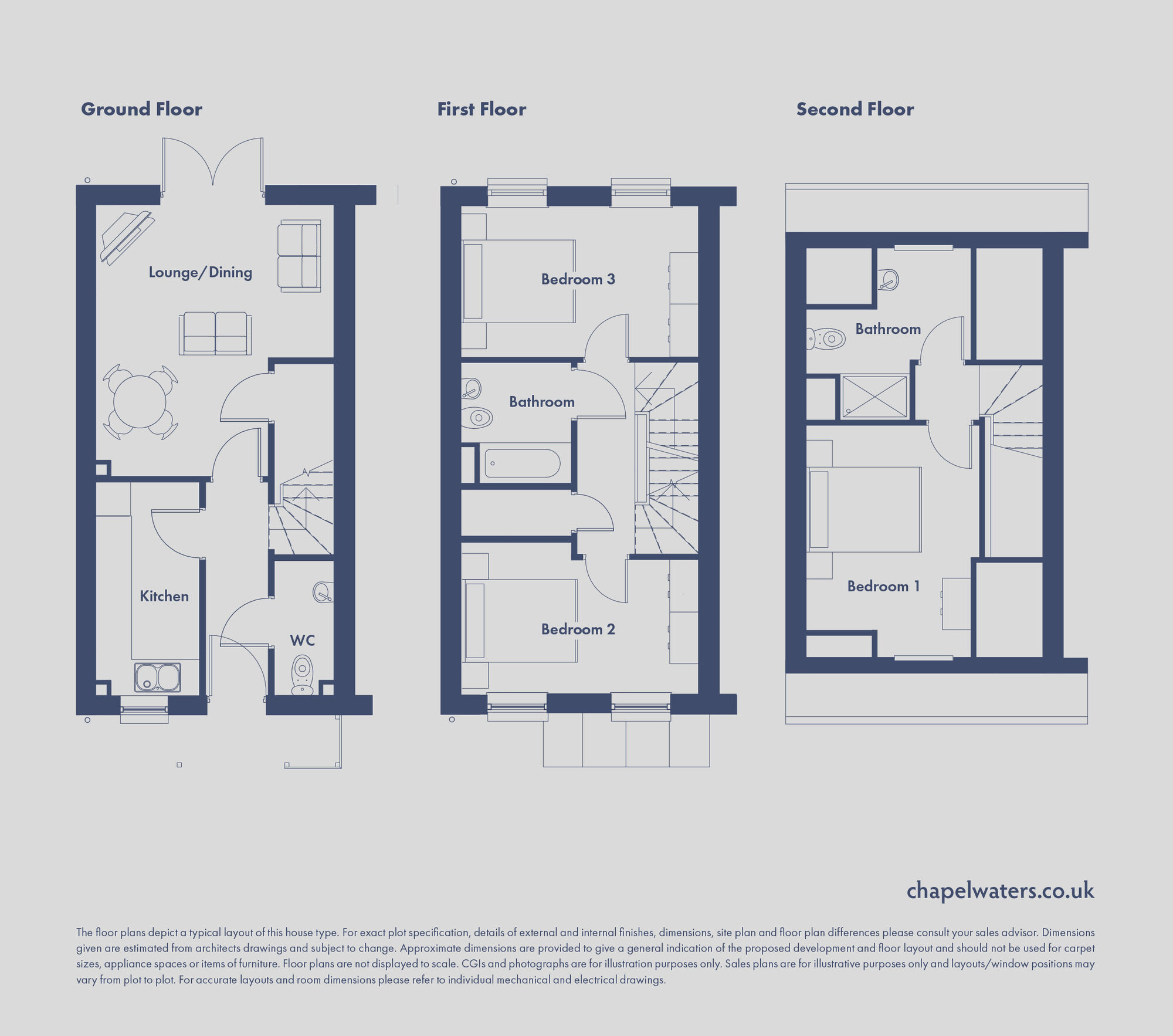 Floorplan of 3 bedroom Semi Detached House for sale, Taiga Place, Rhodesia, Nottinghamshire, S80