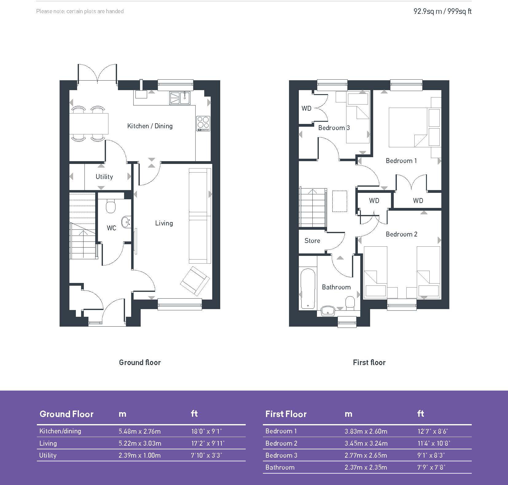 Floorplan of 3 bedroom Semi Detached House for sale, (145) Billy Bremer Way, Raploch, FK8