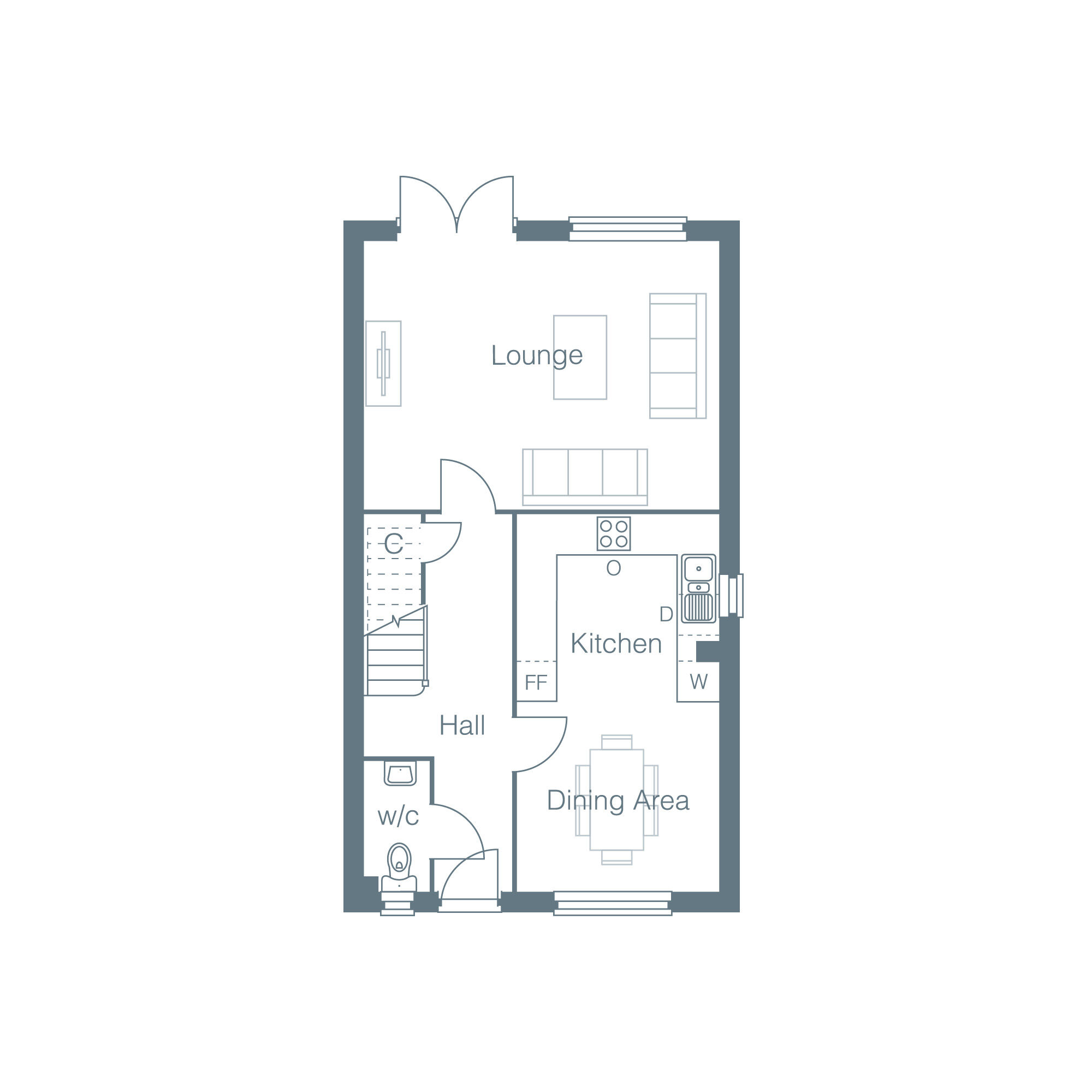 Floorplan of 4 bedroom Detached House for sale, London Road, Sholden, Kent, CT14