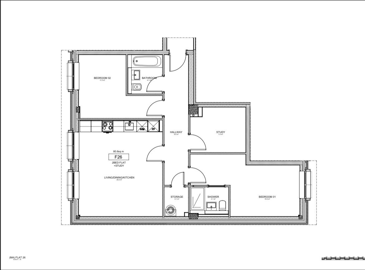 Floorplan of 2 bedroom  Flat for sale, Stafford Road, Wallington, SM6