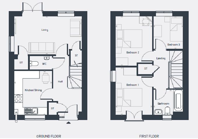 Floorplan of 3 bedroom End Terrace House for sale, Sundial Way, Doncaster, South Yorkshire, DN5