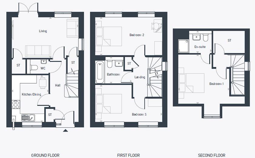 Floorplan of 3 bedroom Semi Detached House for sale, PendulumDrive, Doncaster, South Yorkshire, DN5