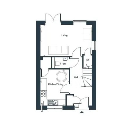 Floorplan of 3 bedroom Semi Detached House for sale, Plot 5 - Hazlewood, Wood Mill Rise, Pendulum Drive, South Yorkshire, DN5