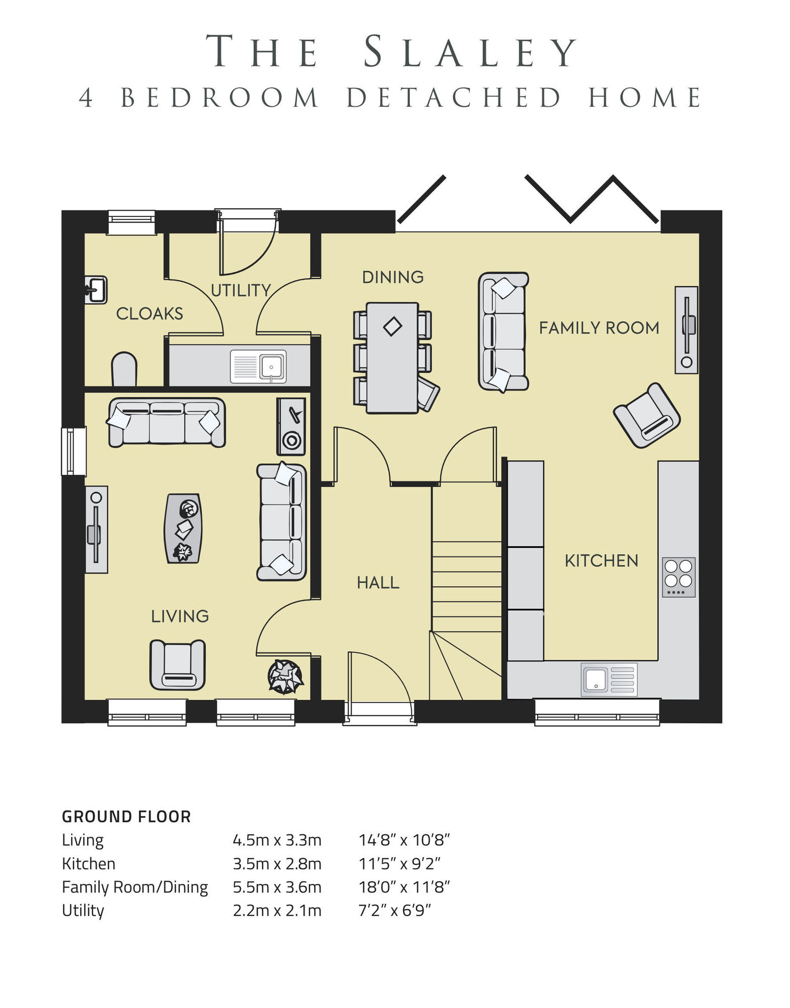 Floorplan of 4 bedroom Detached House for sale, Hardwick Grange, Salters Lane, Stockton-on-Tees, TS21