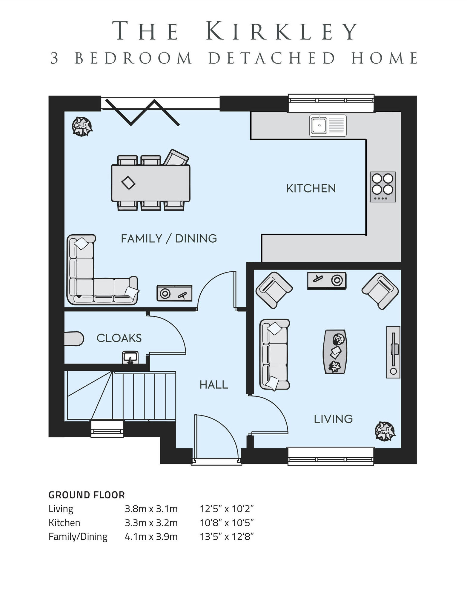 Floorplan of 3 bedroom Detached House for sale, Hardwick Grange, Salters Lane, Sedgefield, TS21